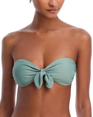 Libby Tie Front Bandeau Bikini Top by PAIGE