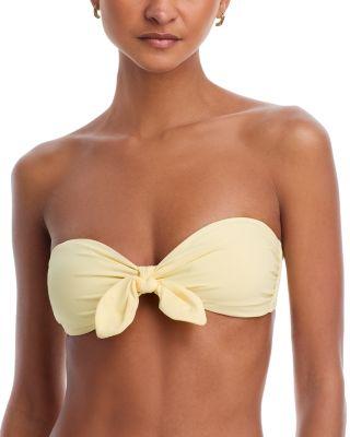 Libby Tie Front Bandeau Bikini Top by PAIGE