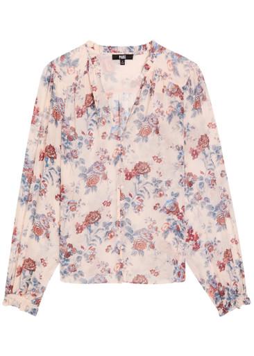 Lula floral silk-chiffon blouse by PAIGE