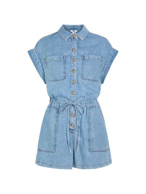 Maliah button-down drawstring-waist playsuit by PAIGE