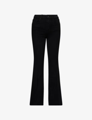 "Marlow 30"" Skimmer Flared Stretch-Denim Jeans" by PAIGE