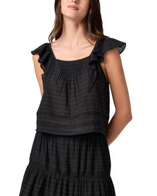 Oaks Pintuck Top by PAIGE