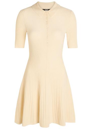 Olie ribbed knit mini polo dress by PAIGE