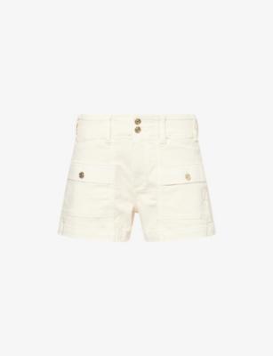 Olivia High-Rise Cargo Denim Shorts by PAIGE