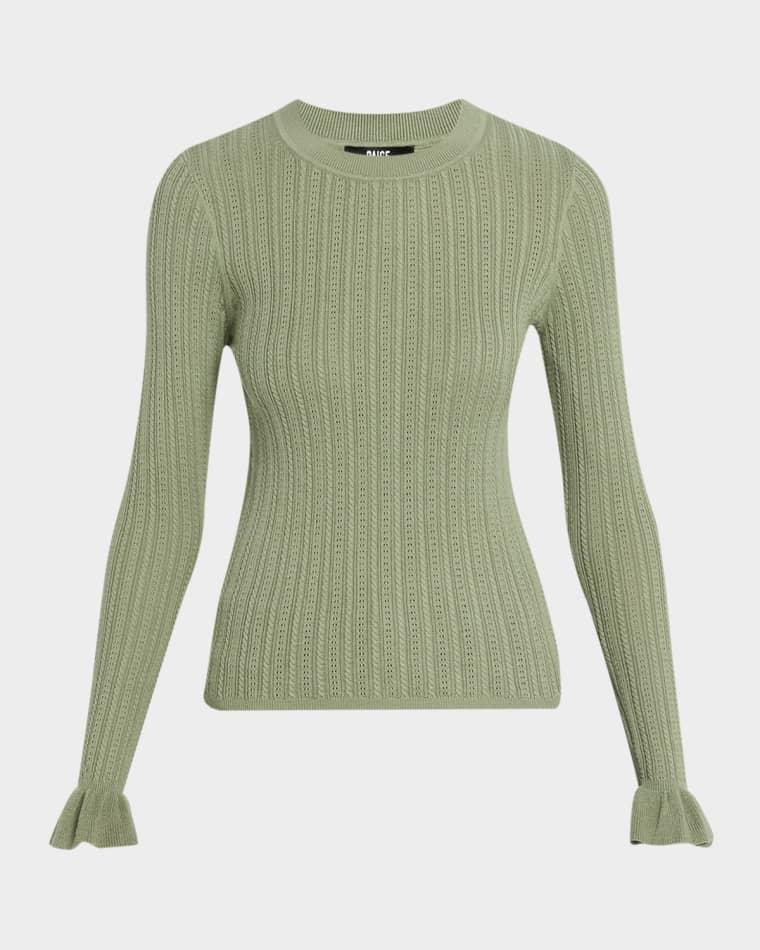 Ophelia Pointelle-Knit Top by PAIGE