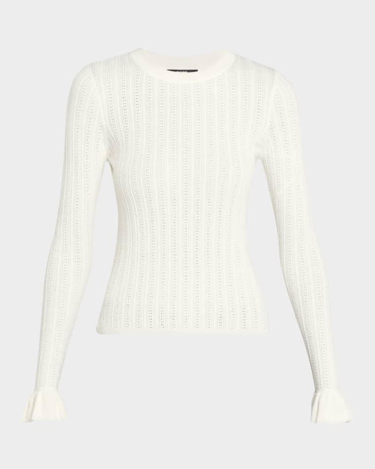 Ophelia Pointelle-Knit Top by PAIGE