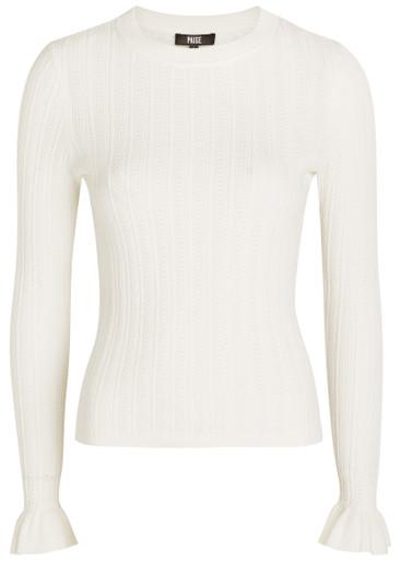 Ophelia pointelle-knit top by PAIGE