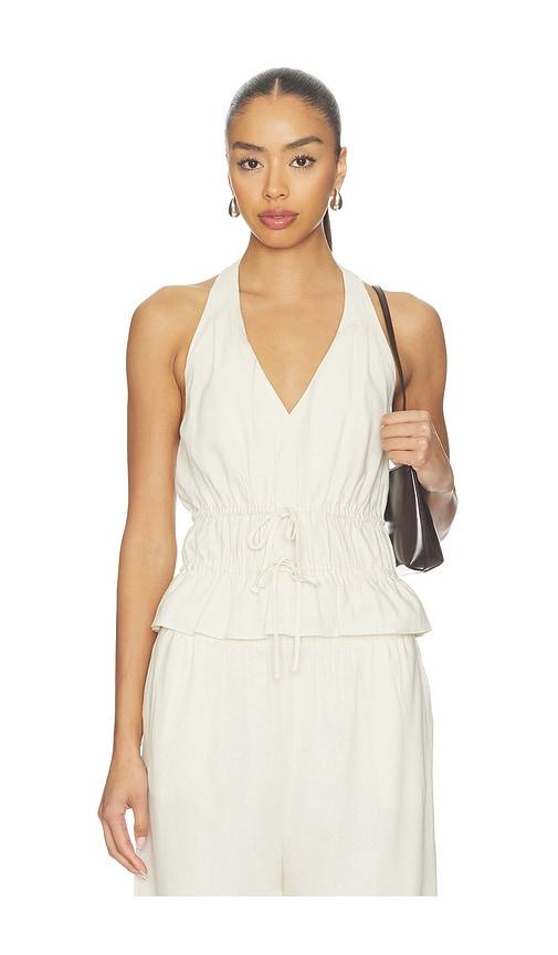 PAIGE Alysha Linen Top in Cream by PAIGE