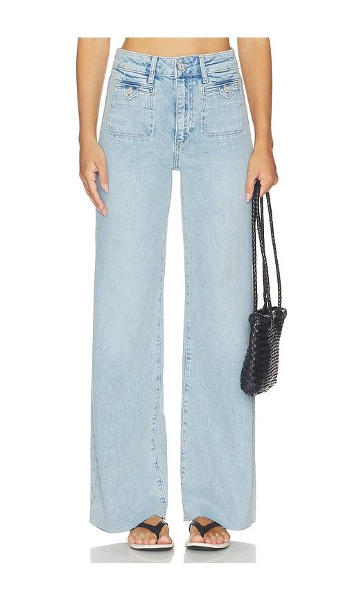 PAIGE Anessa Welt Stitch Jeans in Blue by PAIGE