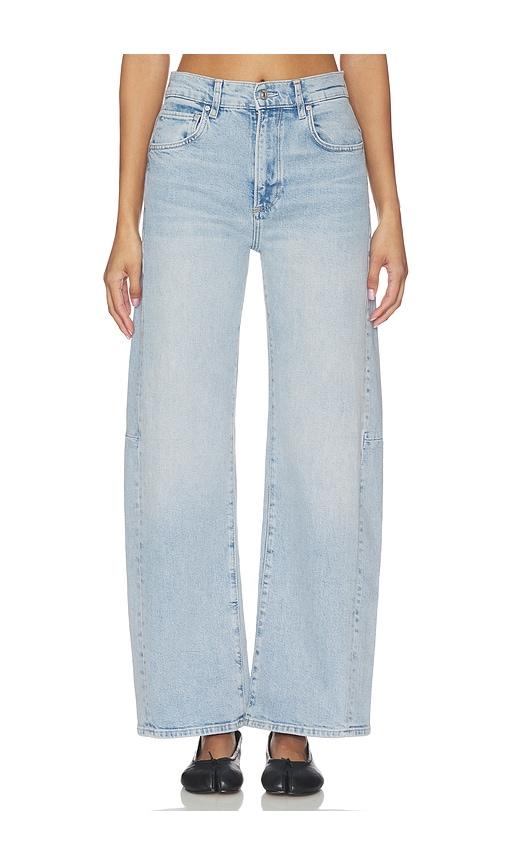 PAIGE Arellia Skimmer Barrel Jeans in Blue by PAIGE