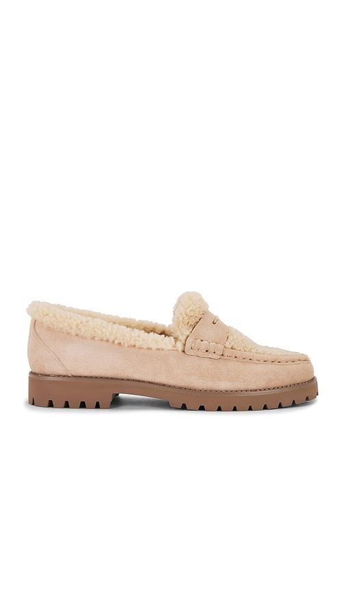 PAIGE Ellis Shearling Loafer in Beige by PAIGE