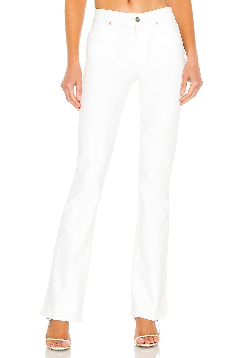 PAIGE High Rise Manhattan Boot Jeans in White by PAIGE