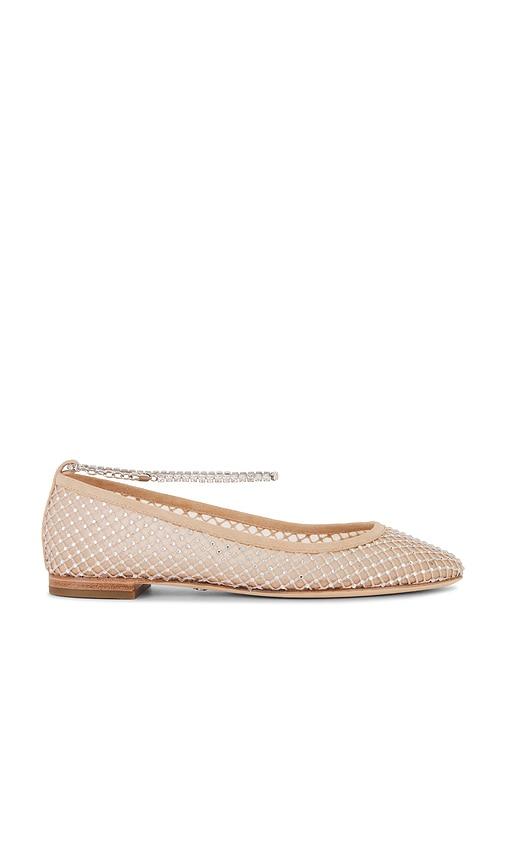 PAIGE Janine Flat With Rhinestones in Nude by PAIGE