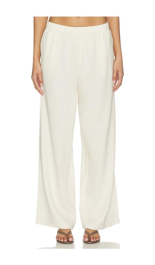 PAIGE Jude Linen Pant in Cream by PAIGE