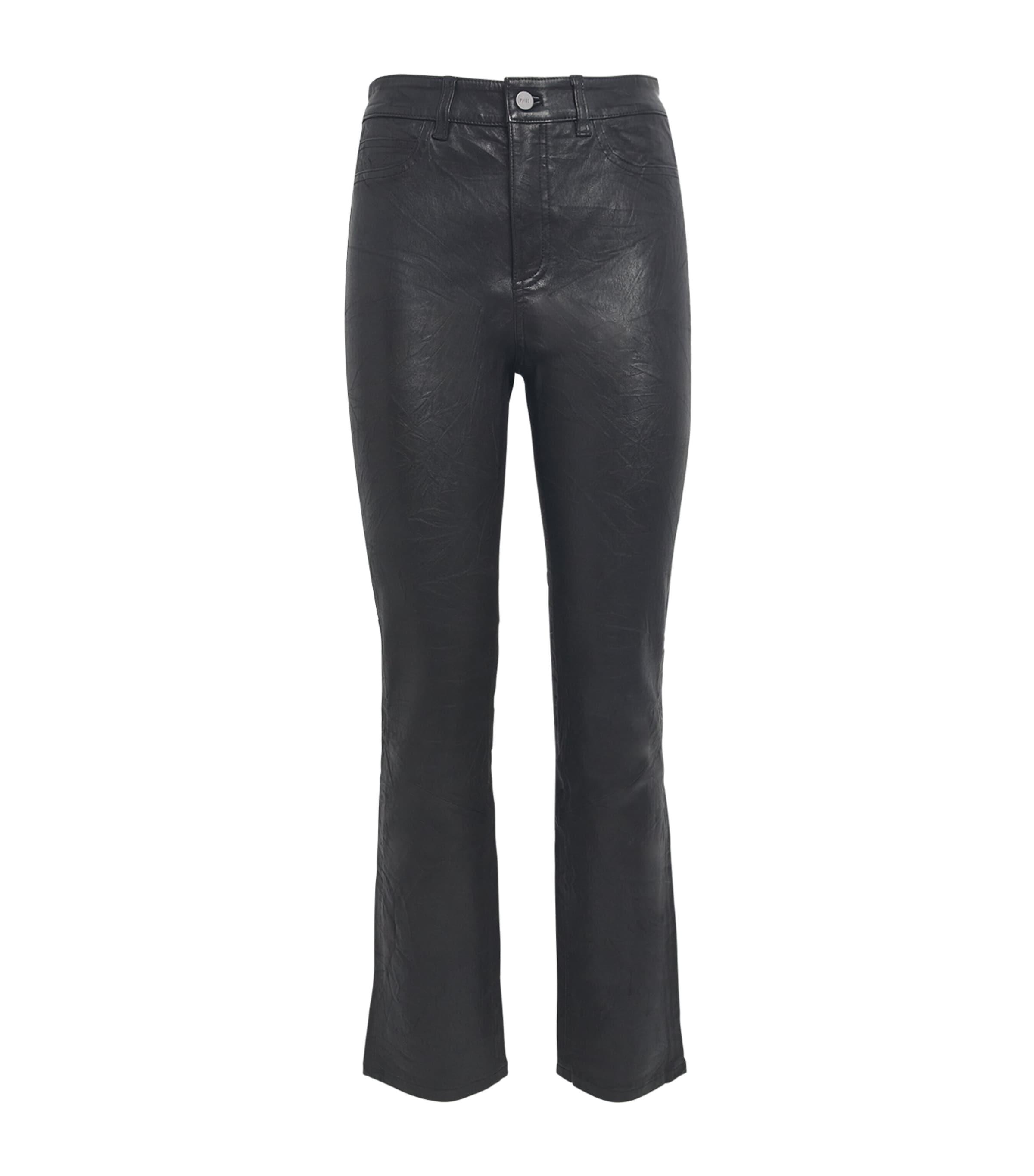 PAIGE Leather High-Rise Cindy Trousers by PAIGE