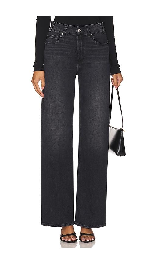 PAIGE Sasha Petite Wide Leg Jeans in Black by PAIGE