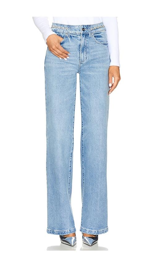 PAIGE Sasha Wide Leg Jeans in Denim-Light by PAIGE