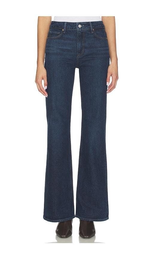 PAIGE Sofia Seamed Belt Loops Flare Jeans in Blue by PAIGE