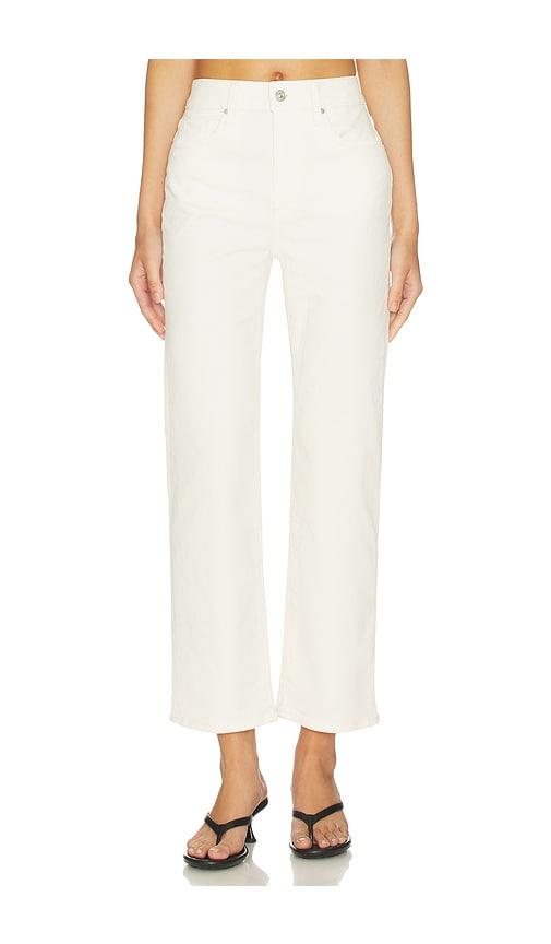 PAIGE Stevie Ankle Straight Leg Jeans in White by PAIGE