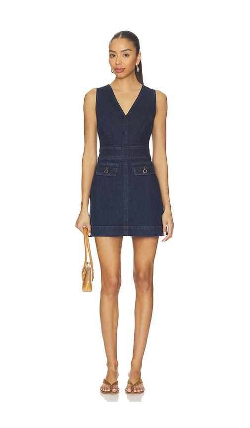 PAIGE Sylvia Mini Dress in Navy by PAIGE