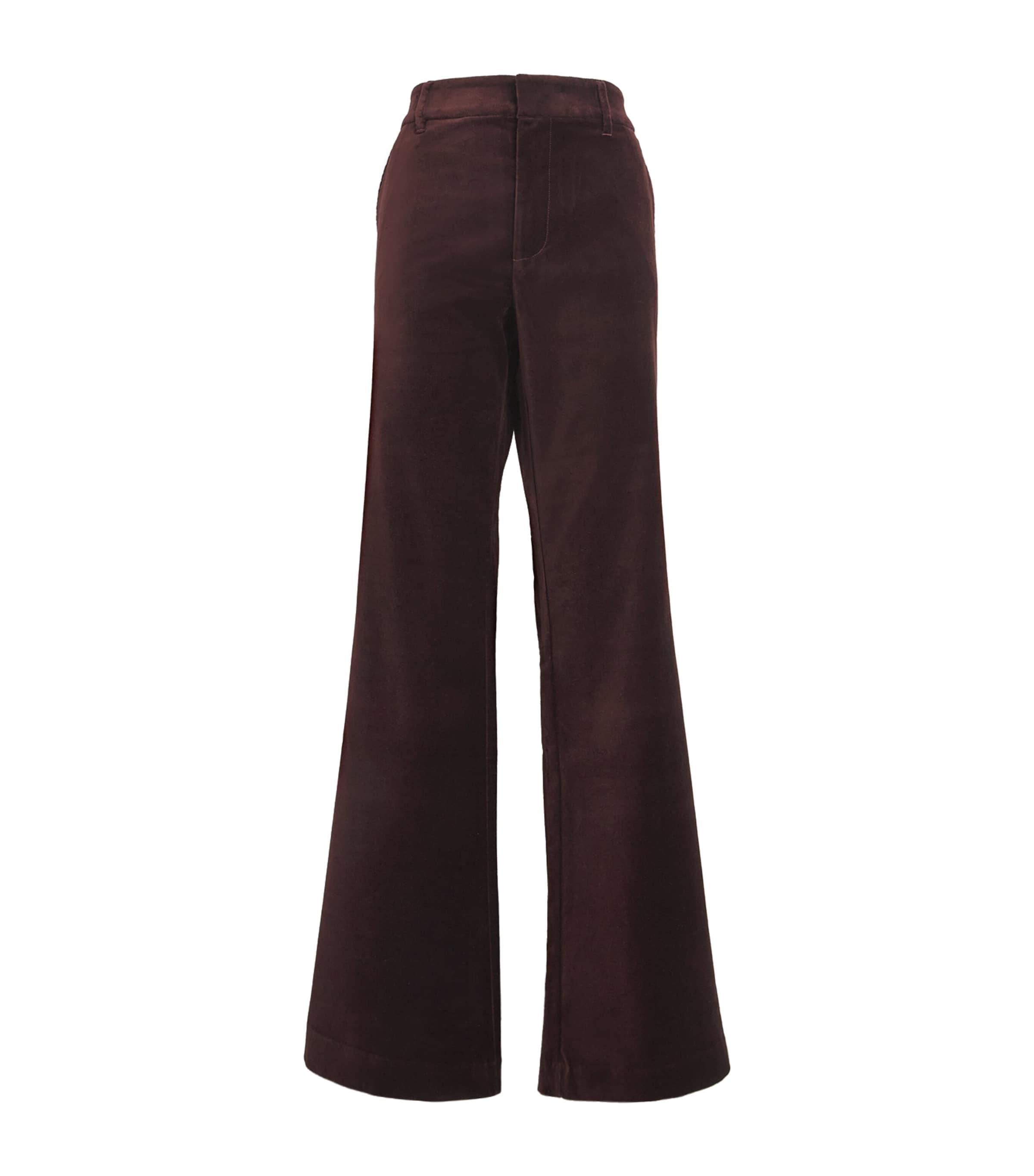 PAIGE Velvet Marlow Flared Trousers by PAIGE