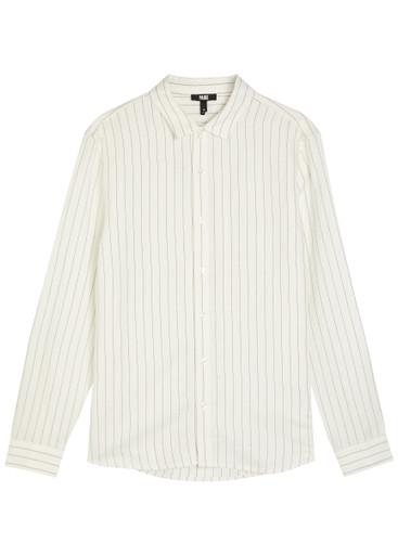Peters striped linen-blend shirt by PAIGE
