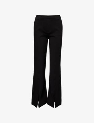 Ponte Sofia Straight-Leg Stretch-Woven Trousers by PAIGE