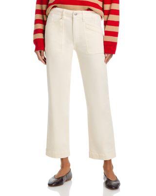 Quincy Mid Rise Ankle Straight Jeans in Quartz Sand by PAIGE