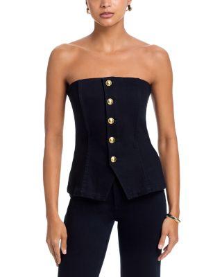 Ronan Strapless Denim Top by PAIGE