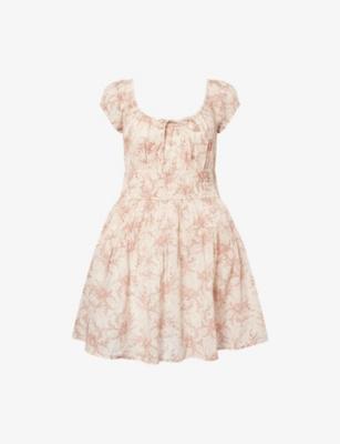 Rosewood Floral Cotton Mini Dress by PAIGE