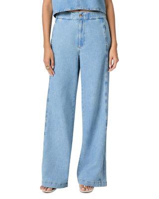 Rumi High Rise Wide Leg Jeans in Revolution by PAIGE