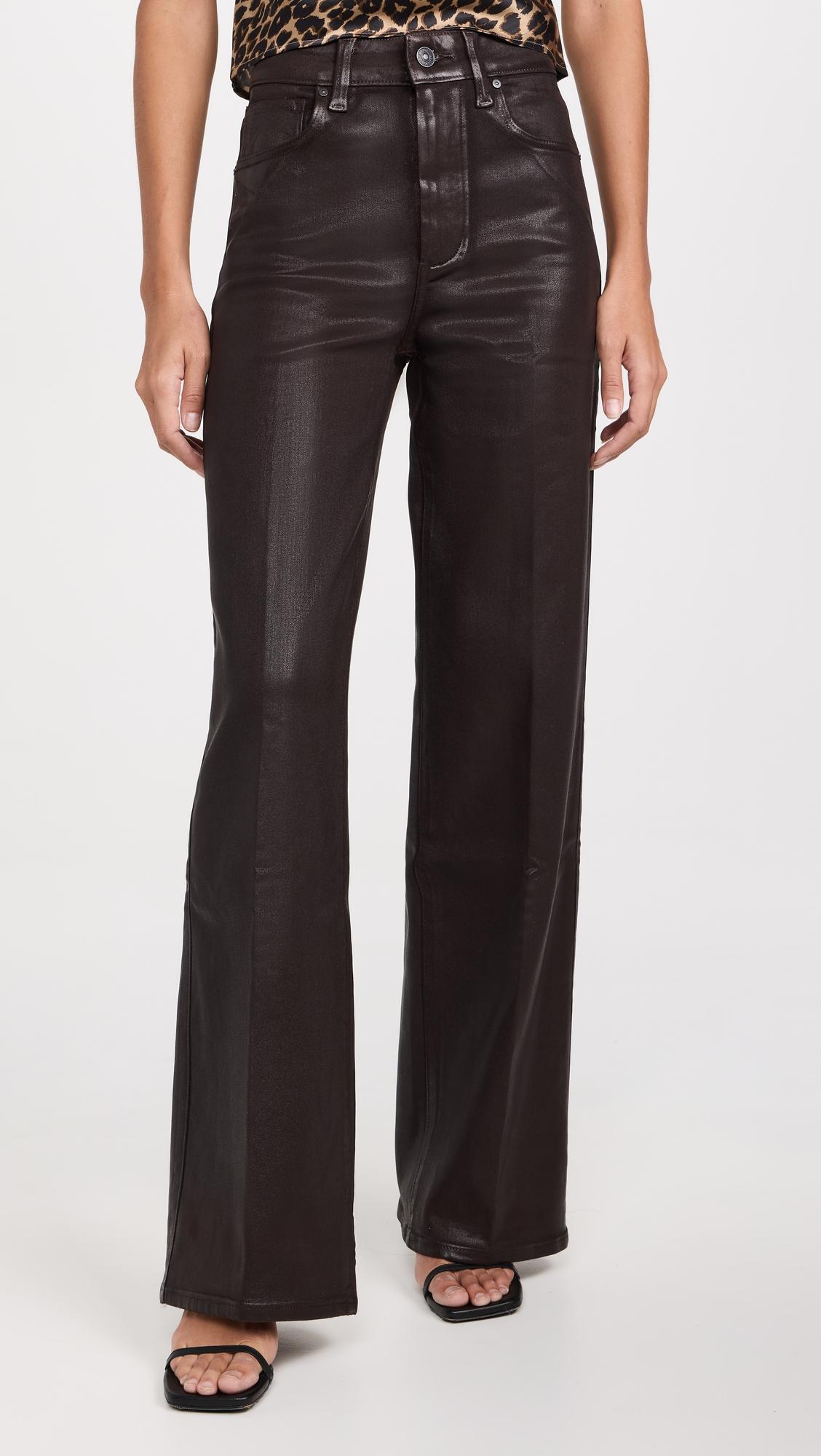Sasha 32" Chicory Coffee Luxe Coating Jeans by PAIGE