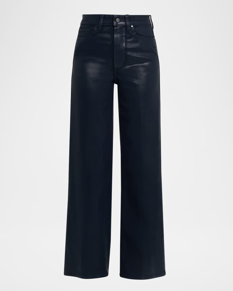 Sasha Coated Wide-Leg Jeans by PAIGE