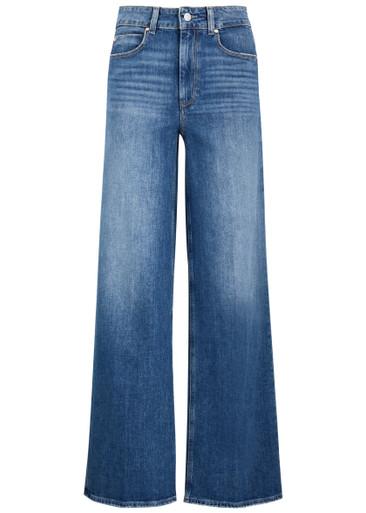 Sasha distressed wide-leg jeans by PAIGE