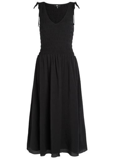 Sebestian shirred woven midi dress by PAIGE