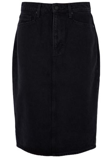 Siren stretch-denim midi skirt by PAIGE