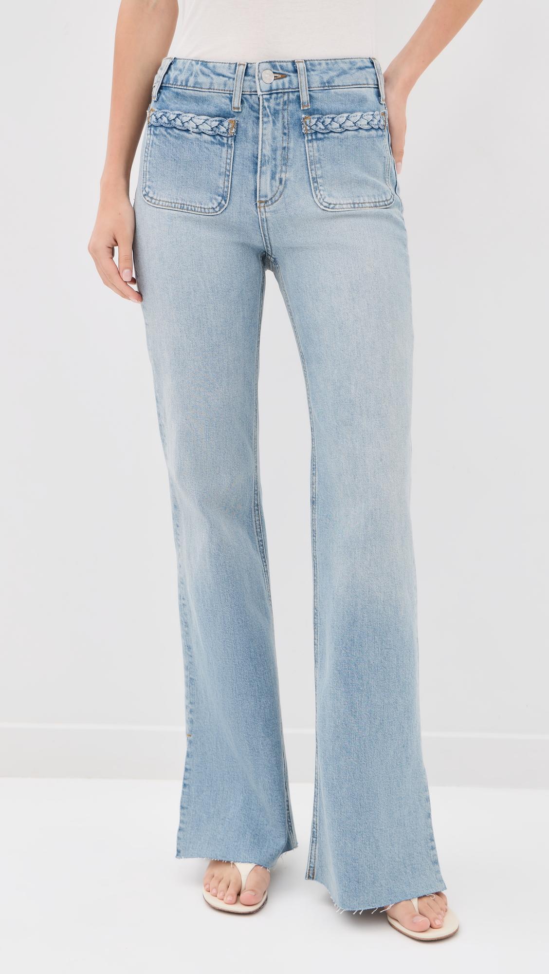 Sofia Braided Patch Pocket Jeans by PAIGE
