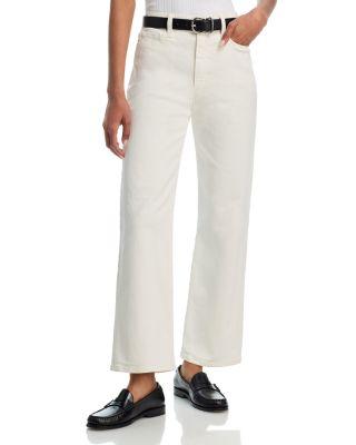 Stevie High Rise Ankle Jeans in Cream Cloud by PAIGE