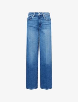 "Tatum 32"" Wide-Leg Mid-Rise Stretch-Denim Blend Jeans" by PAIGE