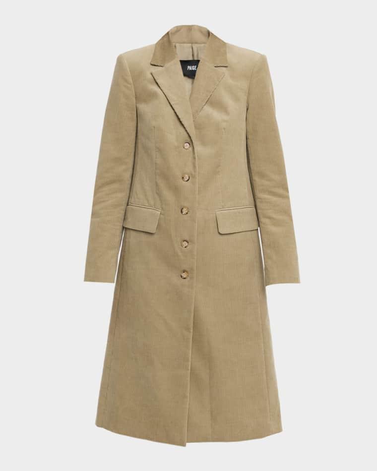 Trexi Long Corduroy Coat by PAIGE