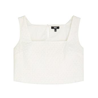 Women's Aelita Cotton Cropped Top by PAIGE