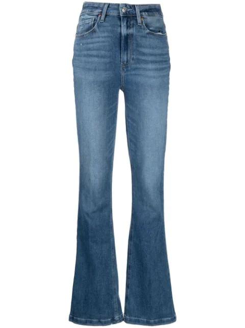 flared mid-rise jeans by PAIGE