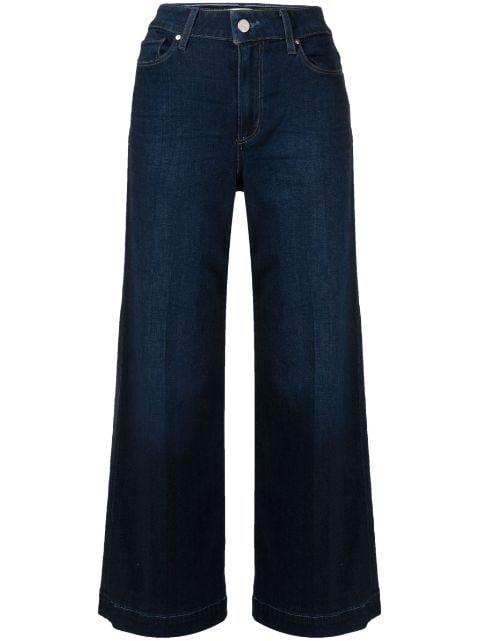 logo-patch cropped jeans by PAIGE