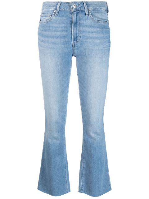 logo-patch flared jeans by PAIGE