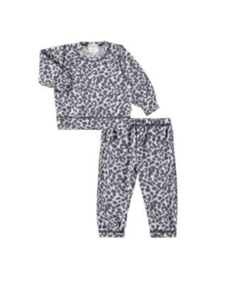 PAIGELAUREN Unisex Hacci Loungewear Set in Leopard Print - Baby by PAIGELAUREN