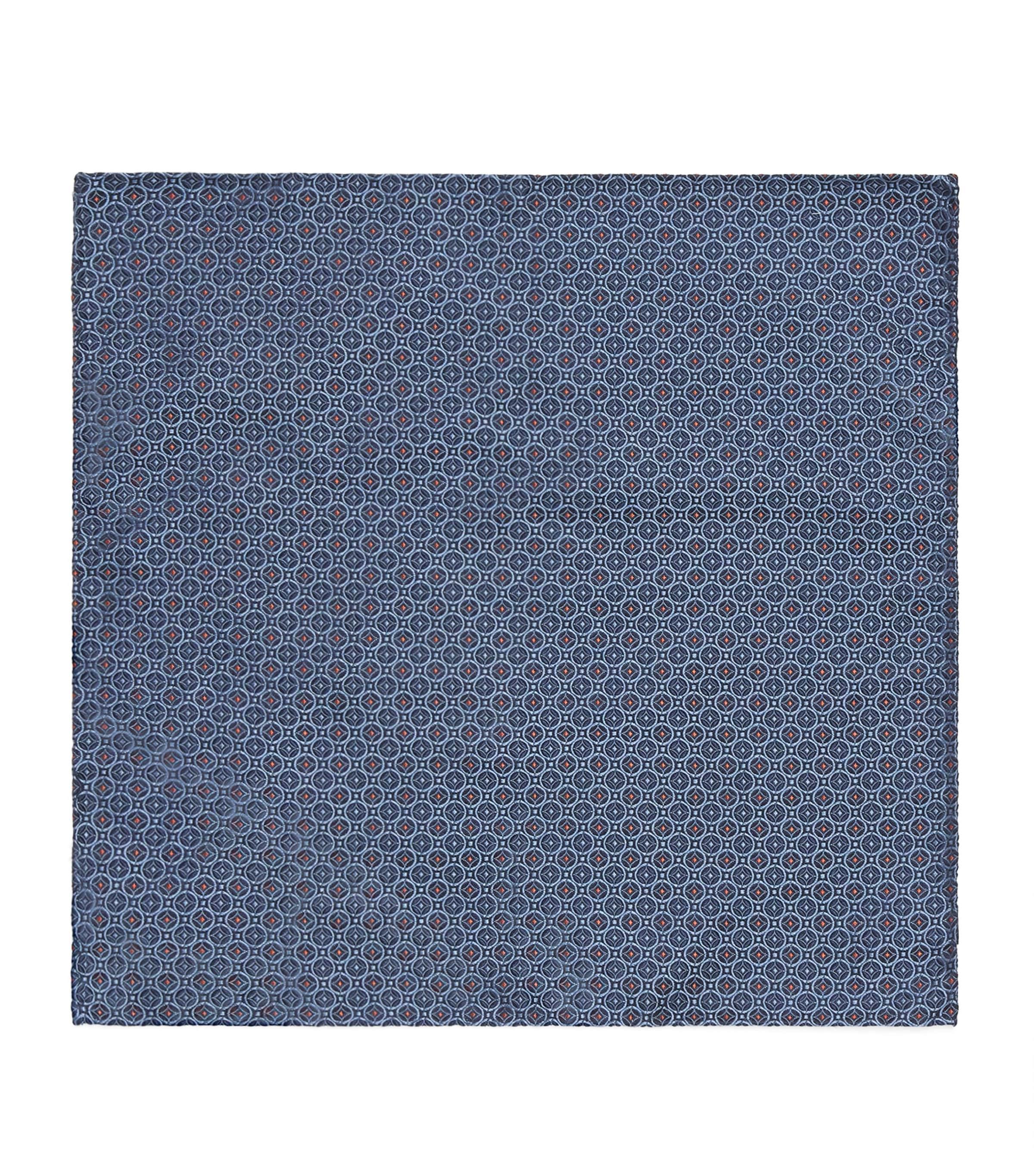 Pal Zileri Silk Geometric Jacquard Handkerchief by PAL ZILERI