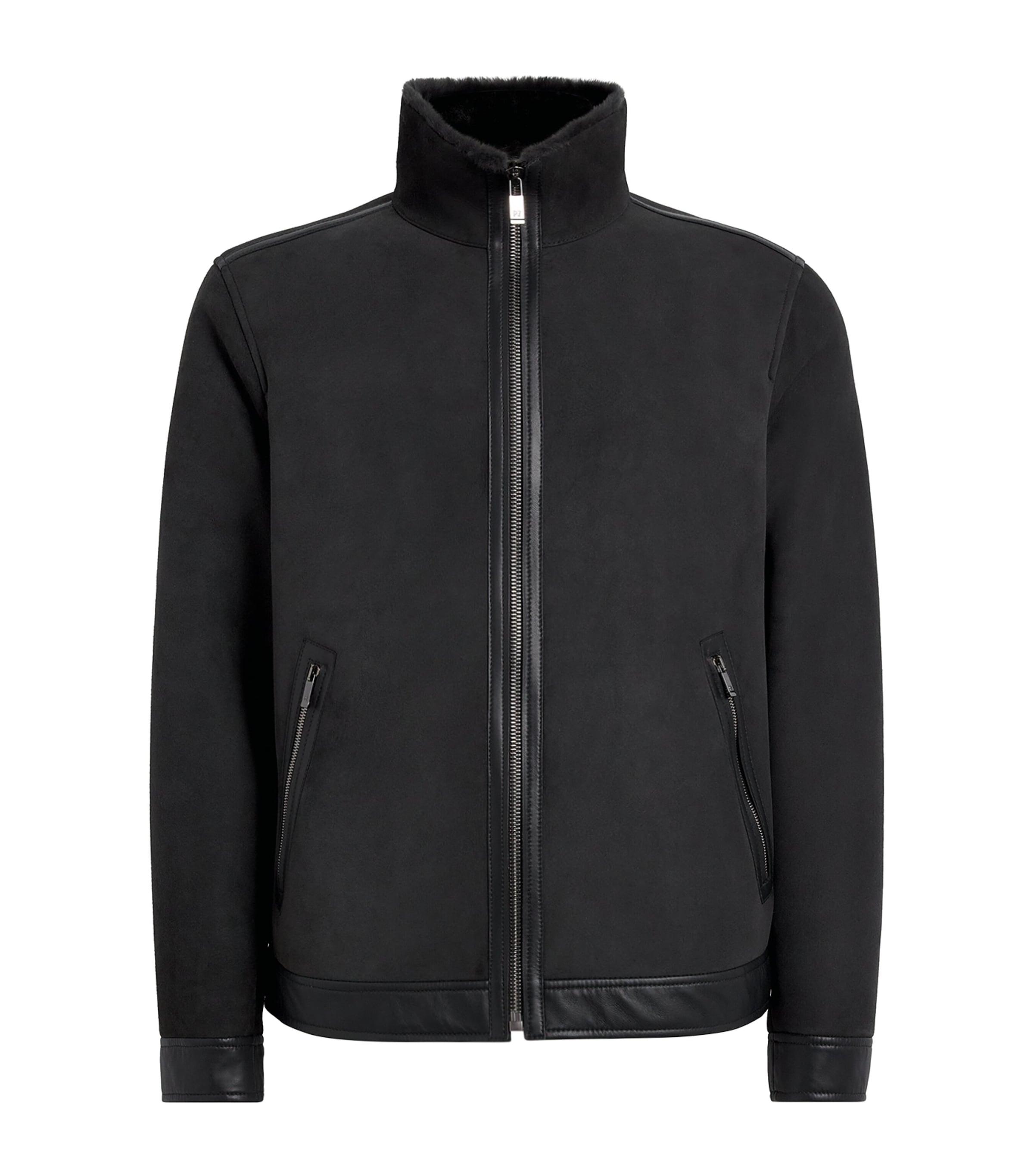 Pal Zileri Suede Shearling Bomber Jacket by PAL ZILERI
