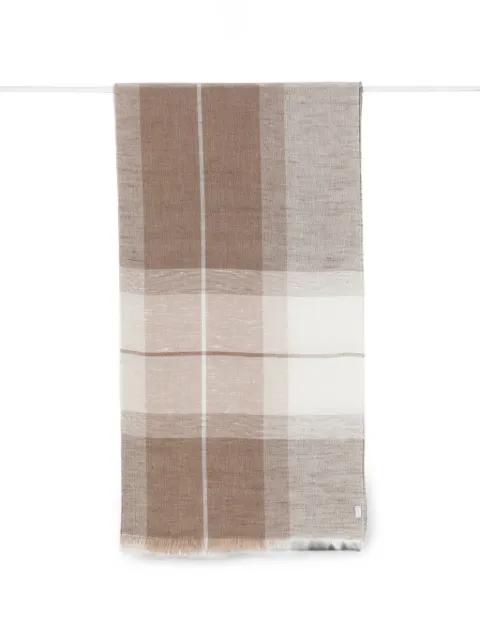 check-pattern frayed scarf by PAL ZILERI
