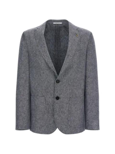 chevron-pattern single-breasted blazer by PAL ZILERI