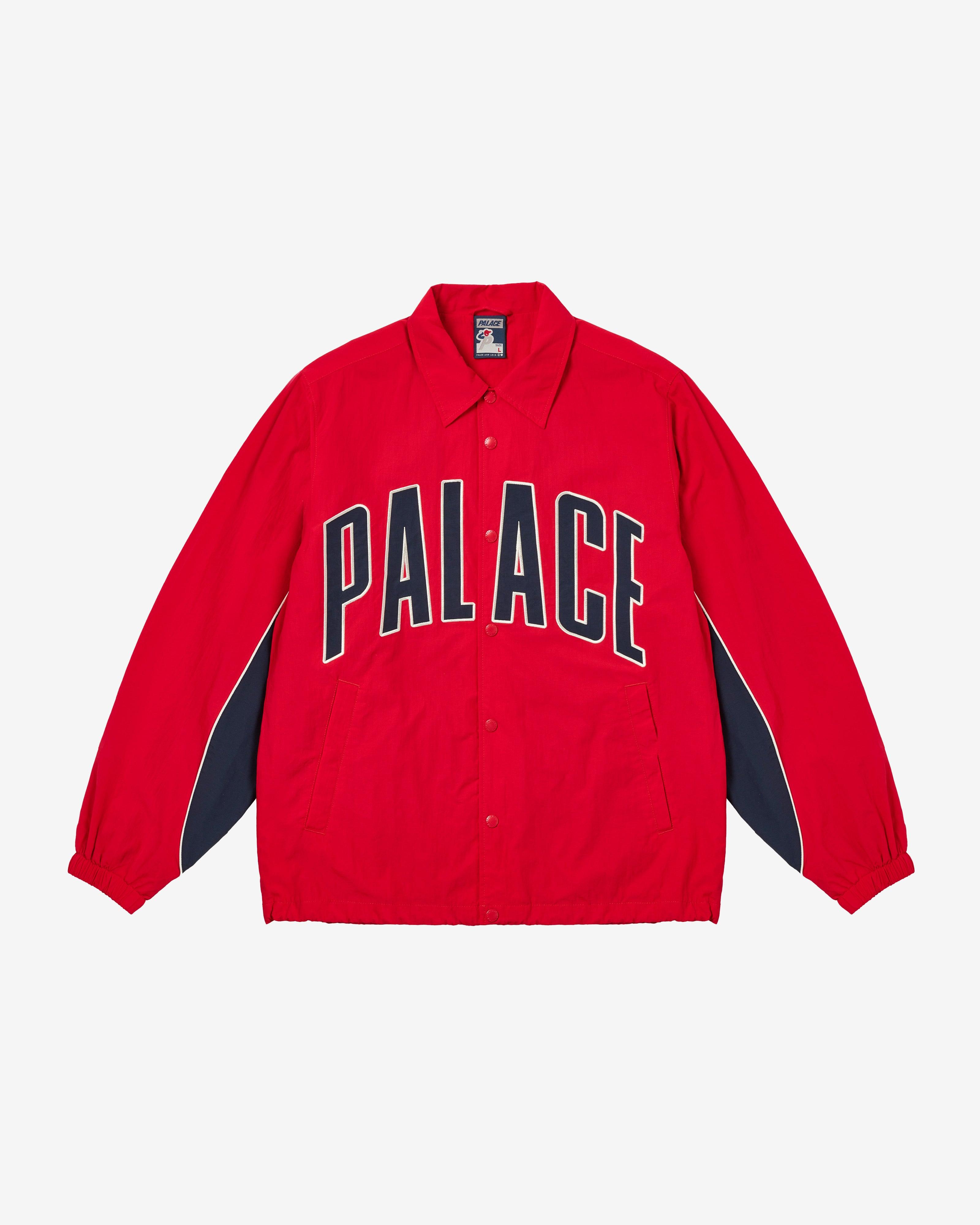 Palace - Men's Archway Coach Jacket - (Truest Red) by PALACE